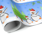 Pinguine Weihnachten  Geschenkpapier (Rolleneckpunkt)