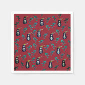 Pinguine Weihnachten Serviette (Vorderseite)