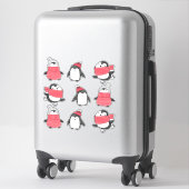 Pinguine Winter Niedlich Snow Birds Aufkleber (Koffer)