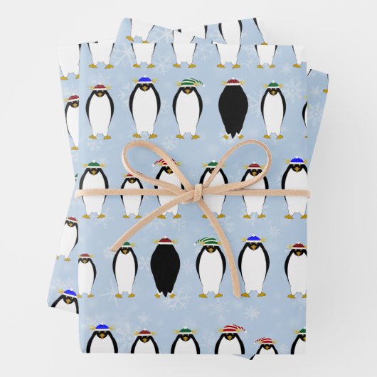 Pinguine Winter Wrapping Paper Geschenkpapier Set (Beispiel)