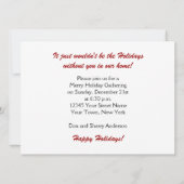 Pinguine Winterszene Feierlichkeiten Einladungen (Rückseite)