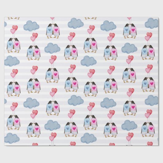 Pinguine Wrapping Paper Geschenkpapier (Flach)