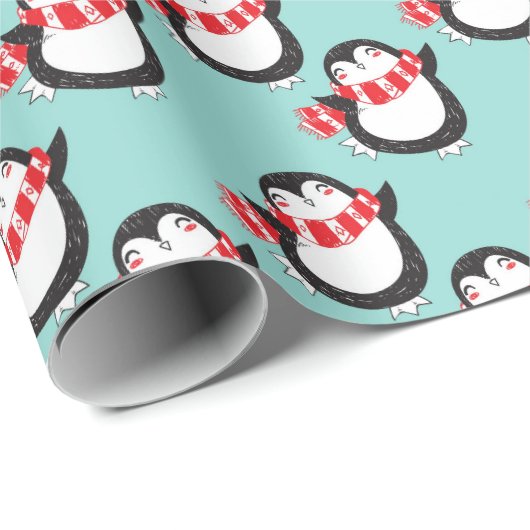Pinguine Wrapping Paper Geschenkpapier (Rolleneckpunkt)