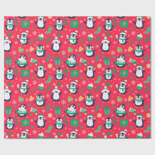 Pinguine Wrapping Paper Geschenkpapier (Flach)