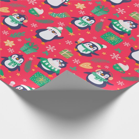 Pinguine Wrapping Paper Geschenkpapier (Ecke)