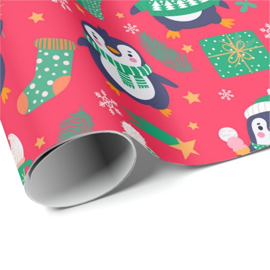 Pinguine Wrapping Paper Geschenkpapier (Rolleneckpunkt)