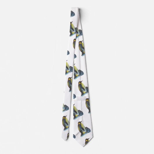 Pinguine zeichnend Krawatte (Rückseite)