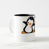 Pinguine Zweifarbige Tasse (Vorderseite Links)