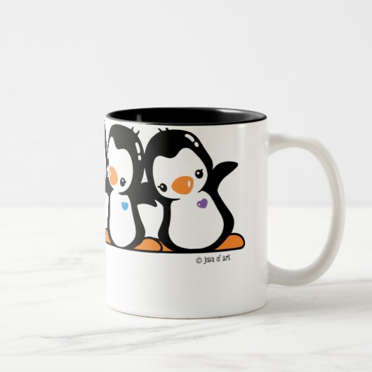 Pinguine Zweifarbige Tasse (Rechts)