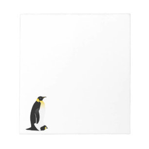 Pinguineltern mit ihrem Baby Notizblock