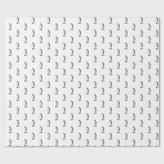 Pinguinempervogel Geschenkpapier (Flach)