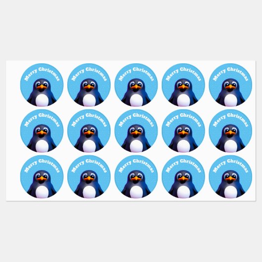 Pinguinetikett Etiketten (Blatt)