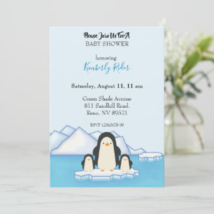 Pinguinfamilie Einladung