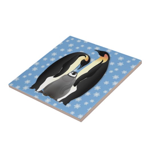 Pinguinfamilie Fliese (Seite)