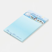 Pinguinfamilie und Iglu Post-it Klebezettel (angewinkelt)