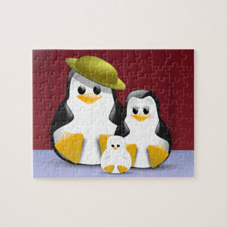 Pinguinfamilienporträt Puzzle