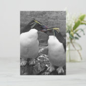 Pinguinfarbexplosion Einladung (Stehend Vorderseite)