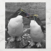 Pinguinfarbexplosion Weinetikett (Einzelnes Label)
