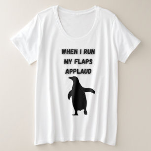 Pinguinflaps applaudieren unangemessen peinlich große größe T-Shirt