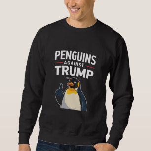 Pinguinflossen hoch Widerständige Pinguine gegen T Sweatshirt