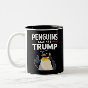 Pinguinflossen hoch Widerstehen Pinguine gegen Tru Zweifarbige Tasse