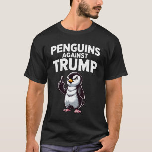 Pinguinflossen hoch Widerstehen Satirisch Politisc T-Shirt