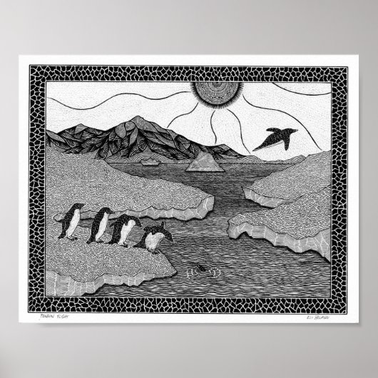 Pinguinflug Poster (Vorne)