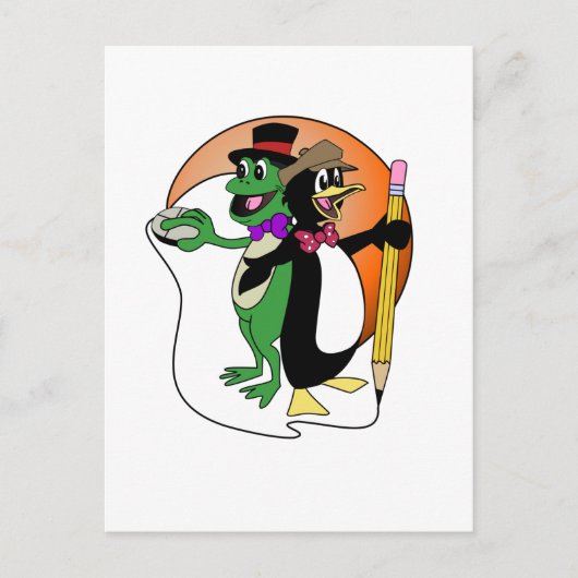 PinguinFrog Logo-Produkte Postkarte (Vorderseite)