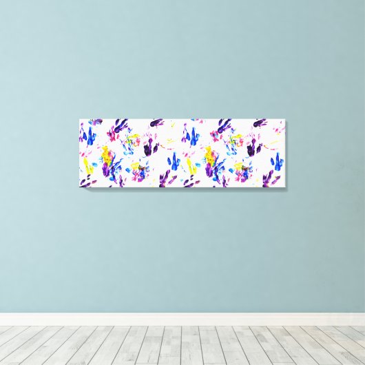 Pinguinfußspuren Leinwanddruck (Insitu (Holzboden))