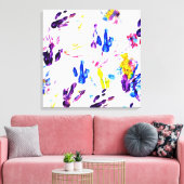 Pinguinfußspuren Leinwanddruck (Insitu (Wohnzimmer))