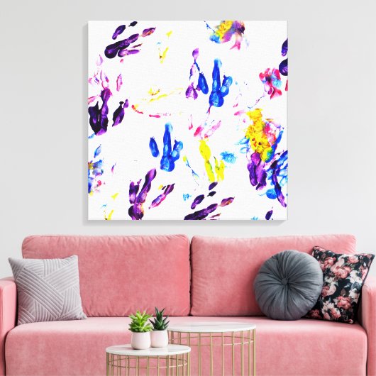 Pinguinfußspuren Leinwanddruck (Insitu (Wohnzimmer))