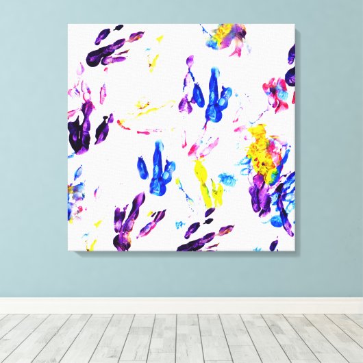 Pinguinfußspuren Leinwanddruck (Insitu (Holzboden))