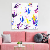 Pinguinfußspuren Leinwanddruck (Insitu (Wohnzimmer))