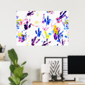 Pinguinfußspuren Poster (Heimbüro)