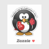 Pinguingeschenke zum Valentinstag Aufkleber (Blatt)