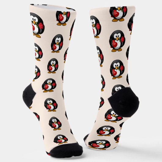 Pinguingeschenke zum Valentinstag Socken (Gewinkelt)