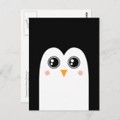 Pinguingesicht mit Big Eyes Postcard Postkarte (Vorne/Hinten)