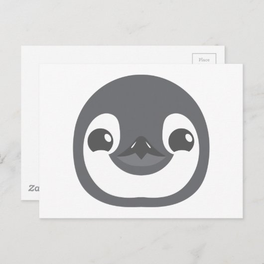 Pinguingesicht Postkarte (Vorne/Hinten)