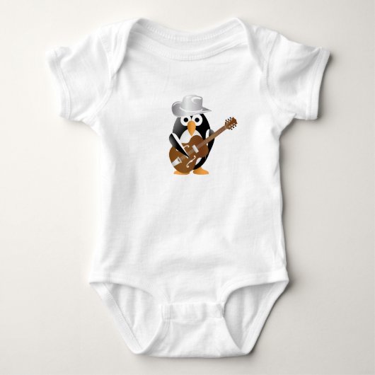 Pinguingitarrist Baby Strampler (Vorderseite)