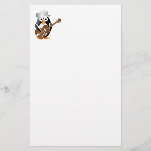 Pinguingitarrist Briefpapier (Vorderseite)
