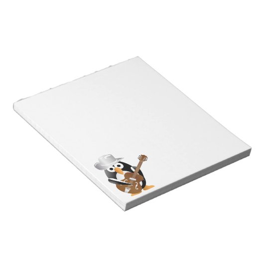 Pinguingitarrist Notizblock (angewinkelt)