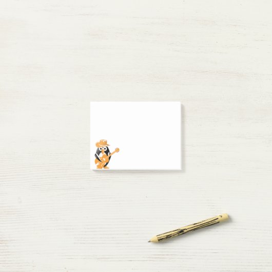 Pinguingitarrist Post-it Klebezettel (Auf Schreibtisch)