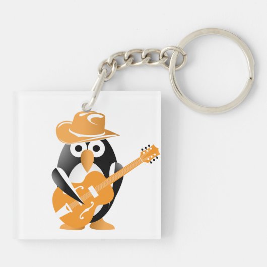 Pinguingitarrist Schlüsselanhänger (Rückseite)