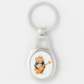 Pinguingitarrist Schlüsselanhänger (Vorderseite)