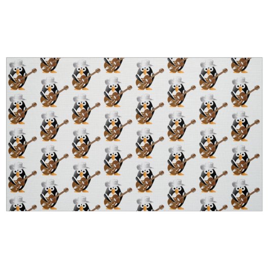 Pinguingitarrist Stoff (Fat Quarter (45,7 x 55,9 cm))
