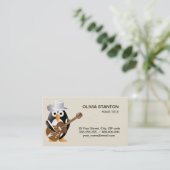 Pinguingitarrist Visitenkarte (Stehend Vorderseite)