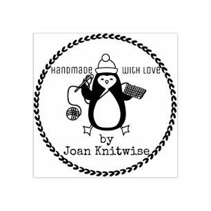 Pinguinhäkelarbeithaken-Garn Weihnachten Gummistempel