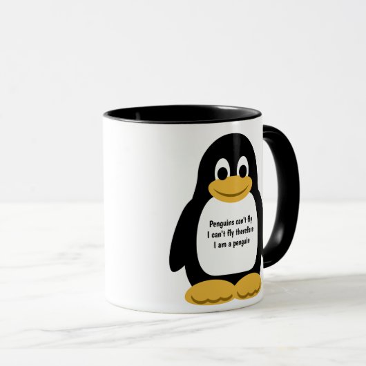 Pinguinillustrierung Tasse (VorderseiteRechts)