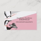 Pinguinkellner-Häkelarbeithaken-Garn-Visitenkarte Visitenkarte (Rückseite)