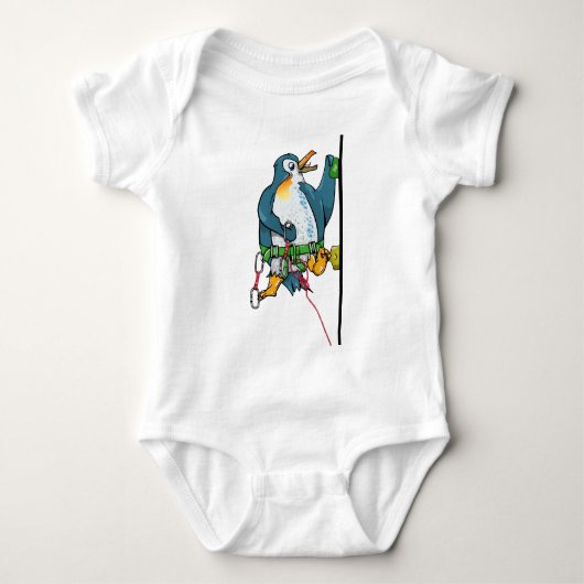 Pinguinklettermethode Baby Strampler (Vorderseite)